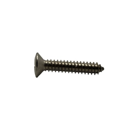 Suburban Bolt And Supply #10 x 2 in Slotted Pan Machine Screw, Plain Stainless Steel A2090120200P